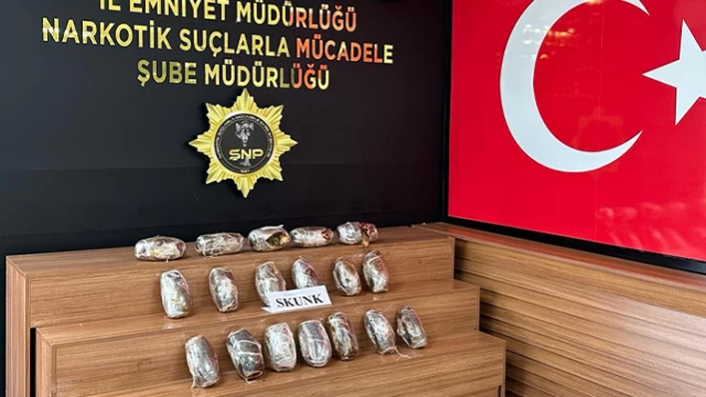 Urfa’da 13 kilo skunk ele geçirildi